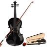 056065216962 Unbranded Full Size Acoustic Violin Black Case Bow