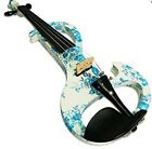 0701056564637 Kinglos Electric Violin Full Size Solid Wood Blue