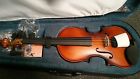 1-2mv300 Mendini Size Violin Solidwood Satin Antique Tuner Shoulderrest Cecilio
