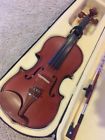1-4cvn-400 Cecilio Flamed Solid Wood Violin Comes With Extra Strings