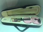 1-4mv-pink Mendini Size Solidwood Violin Metallic Pink Shoulder Rest Extra Strings
