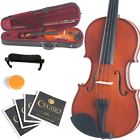 1-4mv200 Mendini Size Violin Solidwood Natural Varnish Tuner Shoulderrest 847848012037