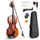 123 Vangoa Full Size Solid Wood Violin Fiddle With 612085791157