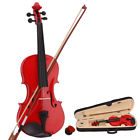 26744374 Unbranded New Acoustic Violin Case Bow Rosin Red 823540501048