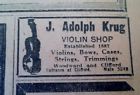 1923 2771 Newspaper Page Mar 18 J Adolph Krug Violin Shop Detroit Michigan 1923 2771 Newspaper Page Mar 18 J Adolph Krug Violin Shop Detroit Michigan