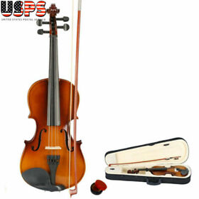 19196091 3/4 Size Acoustic Violin Sets With Case Bow Rosin Great Gifts For 11-12 Beginner