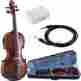 34013 Adm Electric Violin Set Beginners New Instrument Pack Full Scale Brown With Case 791321234013