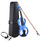 Yes-yes-ls426901363 4/4 Violin Electric Right Hand Powered By 9v Battery Blue Stylish