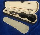 4-4mv-black Mendini Used Size Solidwood Violin Metallic Black Shoulderrest Case