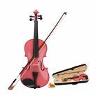 414866316487 Ktaxon Pink Acoustic Violin Fiddle With Hard Case