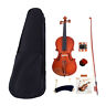 427107650349 Unbranded Acoustic Matt Violin Case Bow Rosin Strings