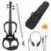 4cevn-l1bk Cecilio L3 Left-handed Solid Wood Black Metallic Electric Violin 847848006807