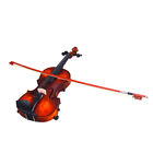 699987322498 Unbranded Glarry Classic Solid Wood Violin Case Bow