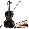 788211005617 Glarry New Acoustic Violin Case Bow Rosin Black
