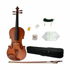 871977742541 Zimtown Matt Wood Color Violin Case Bow Rosin