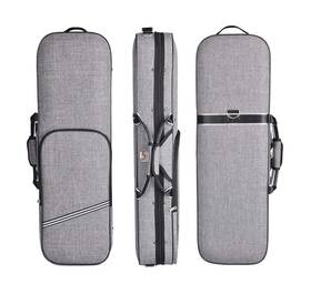Hlb04-44-bk Adm 4/4 Full Size Violin Case Oblong Hard With Built-in Hygromete