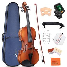 Adm Vlp03-34-mbr 3/4 Size Wood Violin Set For Kids Teens Students Adults Beginner Acoustic Vio