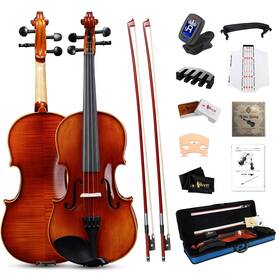Aileen 973405037480 4/4 Violin Set Full Size Solidwood Fiddle For Adults Beginners With Hard Obl