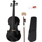 Vln-1000bk-4-4-tnr Atmi-vb44 Unbranded Violin Acoustic Full Size Black Varnished