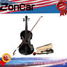 Aut864349 Zoncar New Acoustic Violin Case Bow Rosin Black 775063864349