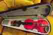 Bar-aev Barcus-berry Electronics Barcus Berry Equipped Red Sparkle Acoustic Electric Violin Outfit Case And Bow