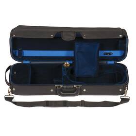 1002 Bobelock 843608013153 Suspended Oblong 3/4 Violin Case With Blue Velvet Interior