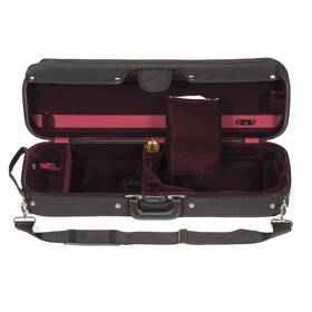 1002 Bobelock 843608013184 Suspended Oblong 3/4 Violin Case With Wine Velvet Interior