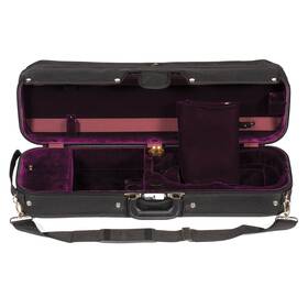 1002 Bobelock 843608013221 Suspended Oblong 1/2 Violin Case With Wine Velvet Interior