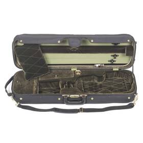 1051 Bobelock 843608016086 Corregidor 4/4 Violin Case With Green Velvet Interior