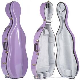 2000w Bobelock 843608018080 Purple Fiberglass 4/4 Cello Case