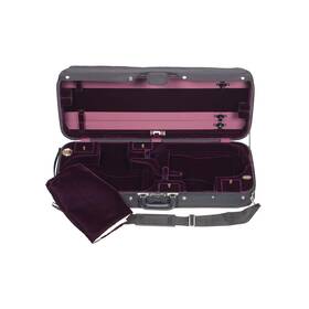 1015 Bobelock 843608018639 Suspended Double 4/4 Violin Case With Wine Velvet Interior