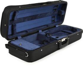 B1003fals-1-bkbu Bobelock B1003 Featherlite 4/4 Violin Case - Black With Blue Interior