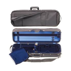 B1017vs-1-bkbu Bobelock Hill Style 1017 Semi-french Fitted Black/blue 4/4 Violin Case