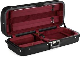 B2005ls-a-bkr Bobelock B2005 Oblong Wooden Viola Case - Black With Wine Interior