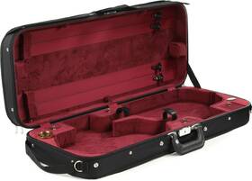 B5-1015l-1-bkr Bobelock B1015 Double 4/4 Violin Case - Black With Wine Interior