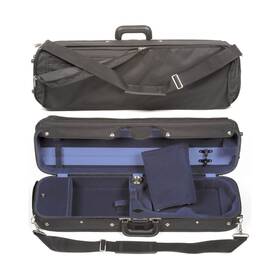 6002 Bobelock Fba 6002/1bu Hill Style Lite 4/4 Violin Case With Blue Velvet Interior