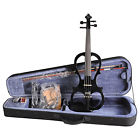 Ve008b Bow Black 4 Headphone Violin Style Rosin Electric Foamed Case Aileen