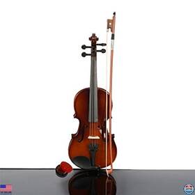 26585727 Brand Luxuefeng 1/4 Size Natural Acoustic Violin Set For Kids 6-8 - Durable Basswood And Soft Case