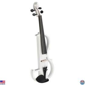 77978508 Brand Luxuefeng Bunnel Edge Full Size 4/4 Electric Silent Violin - White 3-band Eq Case And Bow
