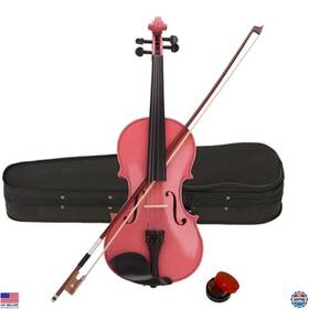Brand Miteelo B0flq4k3m3 1/4 Size Pink Acoustic Violin Starter Kit With Case Bow Rosin For Teens Students