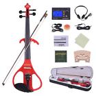 Bwv2453869607294mg Ammoon Electric Silent Violin Fiddle Red Accessories Beginners 799899353433