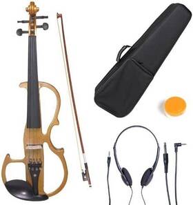 B003f274fy-c Cecilio 4/4cevn-2y Silent Electric Solid Wood Violin With Ebony Fittings