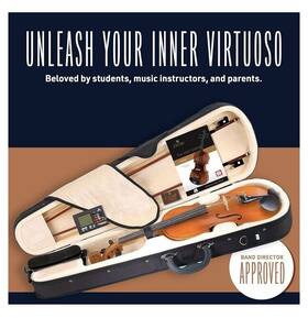 4cnv-300 Cecilio 4/4cnv-300 Solid Wood Violin With All Necessities To Learn/play New