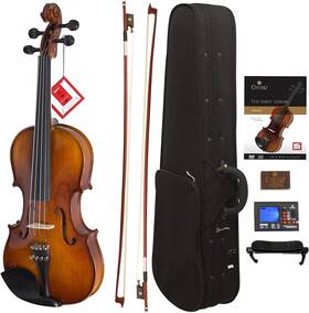 4cvn-300 Cecilio 796575175945 Violins Kit For Beginners Kids And Adults 4/4 - Natural Varnish