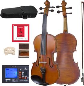 16cva-500 Cecilio Da 92d Cva-500 Solidwood Ebony Fitted Viola With Dftaddario Prelude Strings - 16