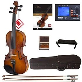 Fba-da-3-4cvn-300 Cecilio Violin For Kids And Adults Beginners Violins Kit 3/4 Natural Varnish
