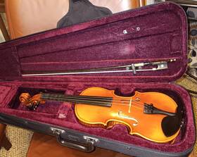 Sn-11358 Clark Violins Violin Size 1/4 With Case 2007 Includes K.holtz Fg Bow Excellent