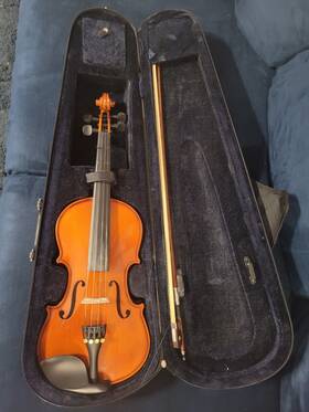 Hv-150-1 Cremona Hv-150-1/2 Italy Francesco Cervini 1/2 Violin 4 String Beginner With Case And Bow