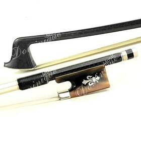 D Z Strad 619011970112 Violin Bow - Model 550 Carbon Fiber With Ox Horn Fleur-de-lis Frog Fu
