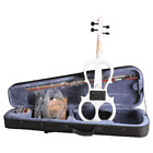 Dfg546 Aileen White Electric Violin Style Foamed Case Bow Headphone